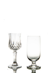 Empty wine glass. isolated on a white background