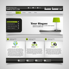 Elegant Clean Website template, Minimalistic colors style