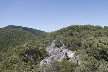 Paysage de montagne dans les Cévennes