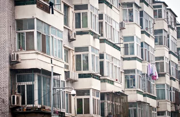 Foto op Canvas Typical block of flats in Beijing, China © Fotokon