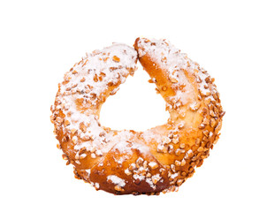 baked bagels isolated