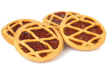 Pie with berry filling isolated