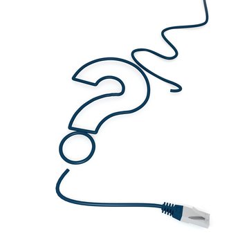 3d graphic of a cute new jobs icon coming from data cable