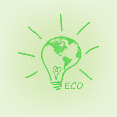 Light map of ECO idea vector illustration