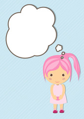 Dream girl cartoon vector