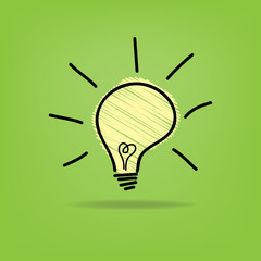 light bulb idea vector illustration