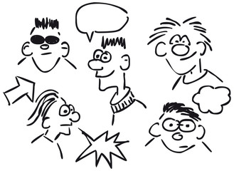 cartoon faces