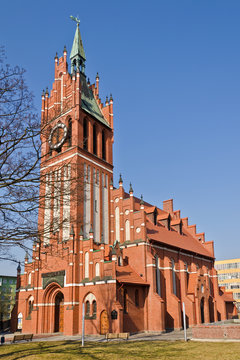 Church of the Holy family, neo-Gothic 20th century. Kaliningrad