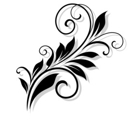 Vintage floral element
