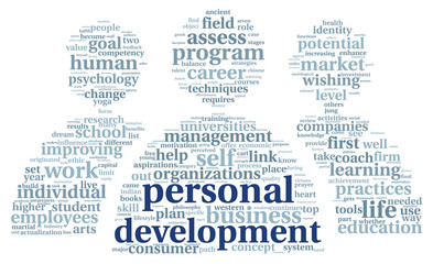 Personal development in tag cloud