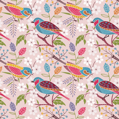 Obraz premium Seamless floral pattern