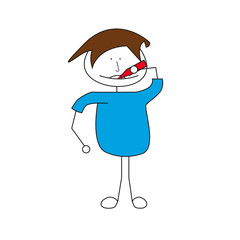 Sucht - Mann beim Trinken aus einer Flasche