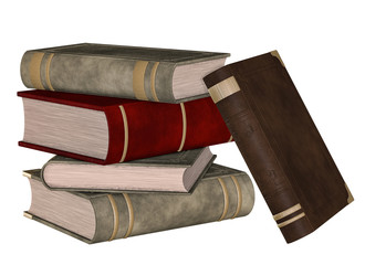 Books stacked