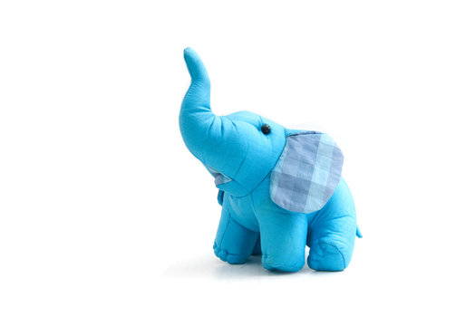 silk blue elephant toy