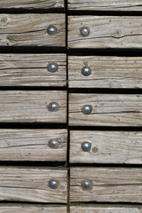 wood with rivets