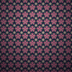 Classical dark pink ditsy floral seamless background
