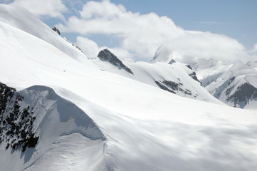 Peak of Breithorn seen from Klein Matterhorn station