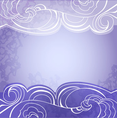 violet blank for invitation