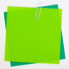 Colored papers  with staple