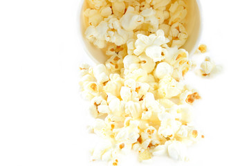 Popcorn isolated on white background