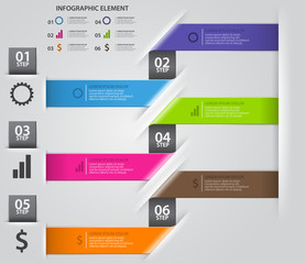 Modern arrow origami style step up options banner