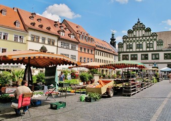 Marktplatz in Weimar - obrazy, fototapety, plakaty