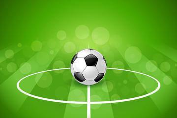 Soccer Ball on Green Background