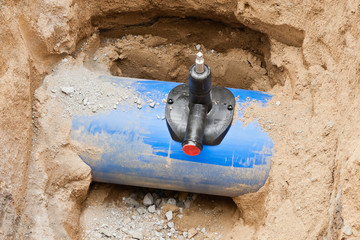 Vorbereitung für einen Hauswasseranschluss - Wasserleitung