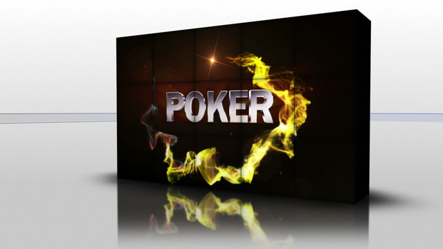 Poker Text in Cubes, Loop - HD1080