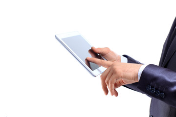 Businessman with the tablet.