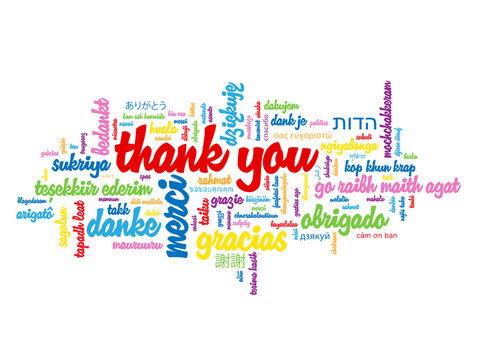 THANK YOU TAg Cloud (thanks appreciation gratitude message card)