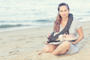 Fototapeta na wymiar Mother and baby