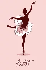 Tuinposter Illustratie van balletdanser © Annykos