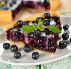 Cake with blueberries