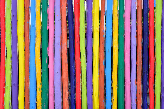 colorful wood fence background