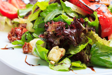 Fresh salad with Greek feta cheese