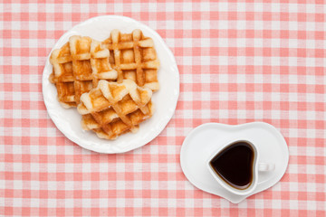 coffee and waffles