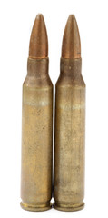 Two 5.56 Cartridges and Bullets