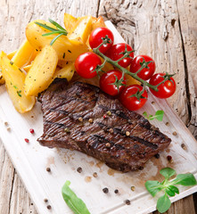 Delicious beef steaks