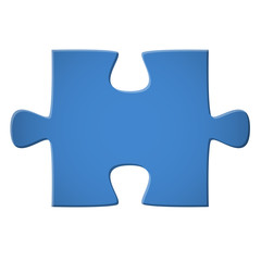 Puzzleteil blau