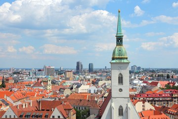 Obraz premium Bratislava, Slovakia - capital city skyline