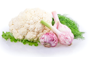 cauliflower with herbs, garlic