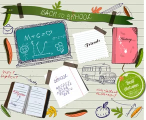 Back to school scrapbooking poster. © tari767