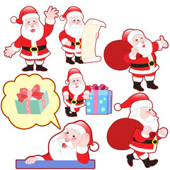 cute cartoon Santa Claus collection