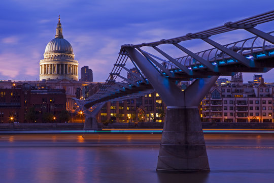 St. Paul's Cathedral And The Millennium Bridge