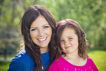 Beautiful Mother and Daughter Portrait