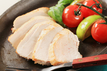 Pan seared chicken breast fillet