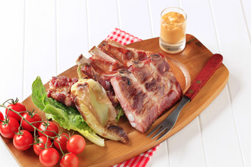 Roasted pork ribs