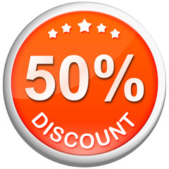 Colorful Button with Discount Value