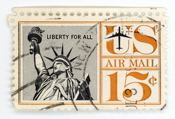 Vintage postage stamp US Airmail